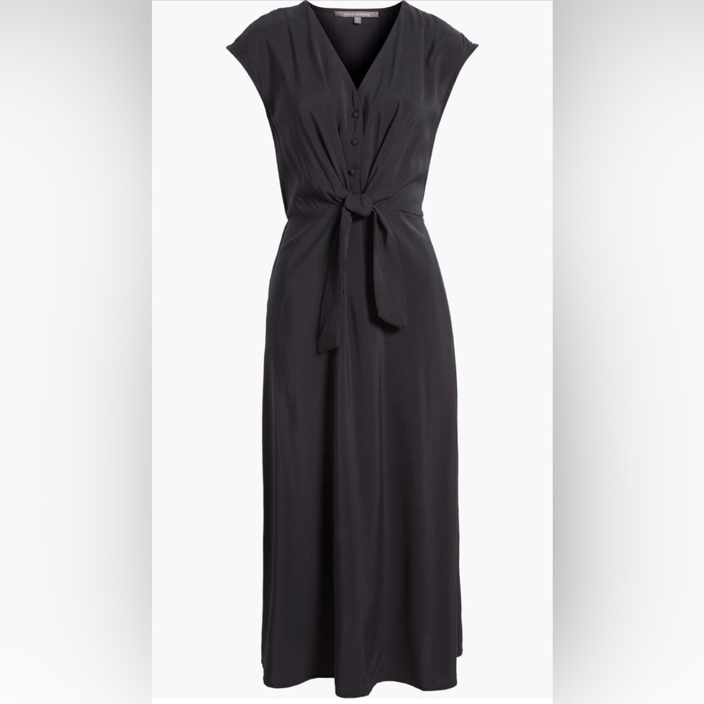 🌟 Julia Jordan Black Tie Waist Midi Dress – Size 12 – NWT 🌟
